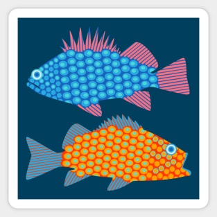 SALISH SEA ROCKFISH Undersea Ocean Graphic Fish - UnBlink Studio by Jackie Tahara Sticker